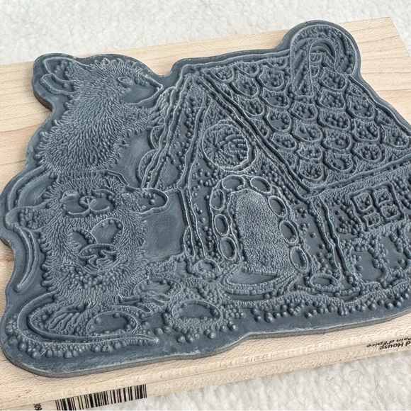 Stampendous NWT Gingerbread House HMR16 Wood Mounted Rubber Stamp - Picture 8 of 16